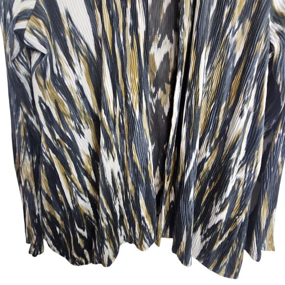 Vintage Alberto Makali Open Front Cardigan Artsy Crimped Art To Wear Size M - Picture 3 of 7